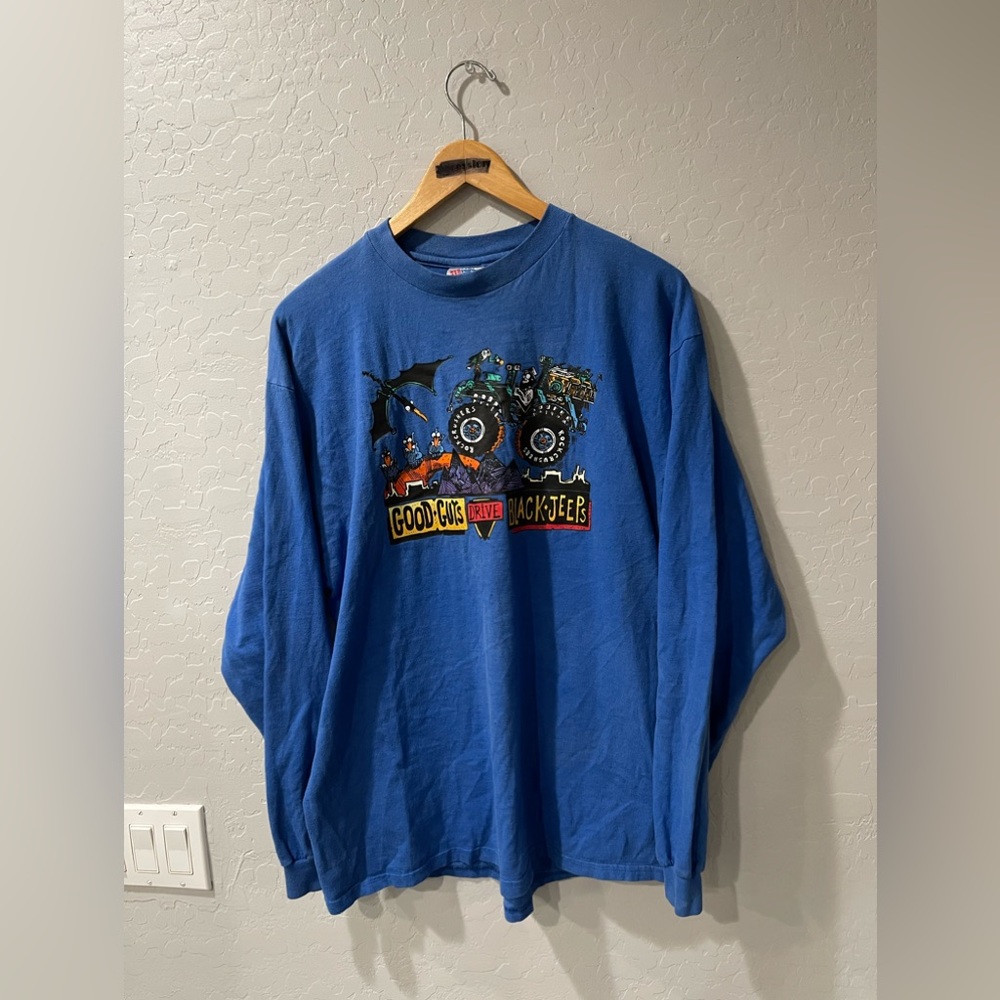 Vintage “Good‎ Guys Drive Black Jeeps” L/S Shirt Size Large